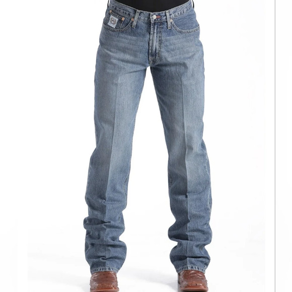 Cinch Mens White Label Straight Leg Jeans (MB92834003) Medium Wash 36x30
